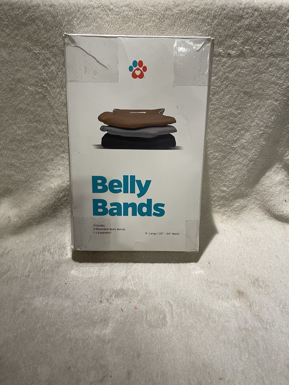 Pet Parents Male Dog Belly Bands X-Large 25-34 Inch Waist 3 Pack Washable